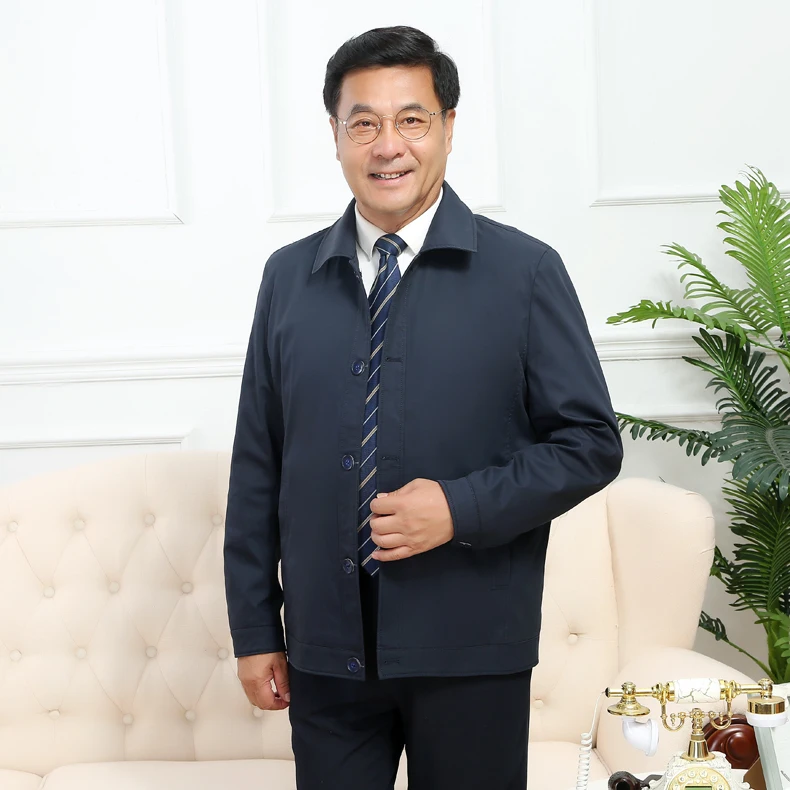 Mu Yuan Yang осень новая мужская куртка пальто сплошной цвет лацкане однобортное пальто хлопок Повседневная подходящая версия Размер M-4XL