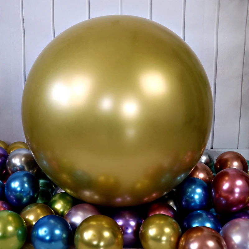 

1/50/100pcs Metallic Latex Balloons 5/10/12/36 Inch Gold Silver Chrome Ballon Wedding Decorations Globos Birthday Party Supplies