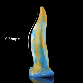 YOCY Dragon Tongue Dildo Lifelike Pink Silicone Sex Toy For Women Men With Suction Cup Anal Butt Plug Flirt Masturbator 5