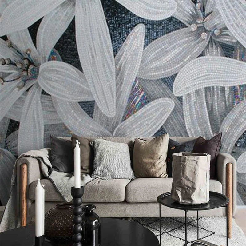 Beibehang-Three-dimensional-relief-flower-home-and-rich-silver-romantic-background-custom-large-mural-wallpaper-papel (3)