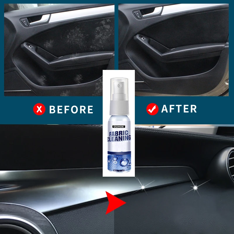 Car Interior Fabric Cleaning Agent Ceiling Cleaner Leather Flannel Woven Fabric Water-free Cleaning Agent Auto Roof Dash - Image 6