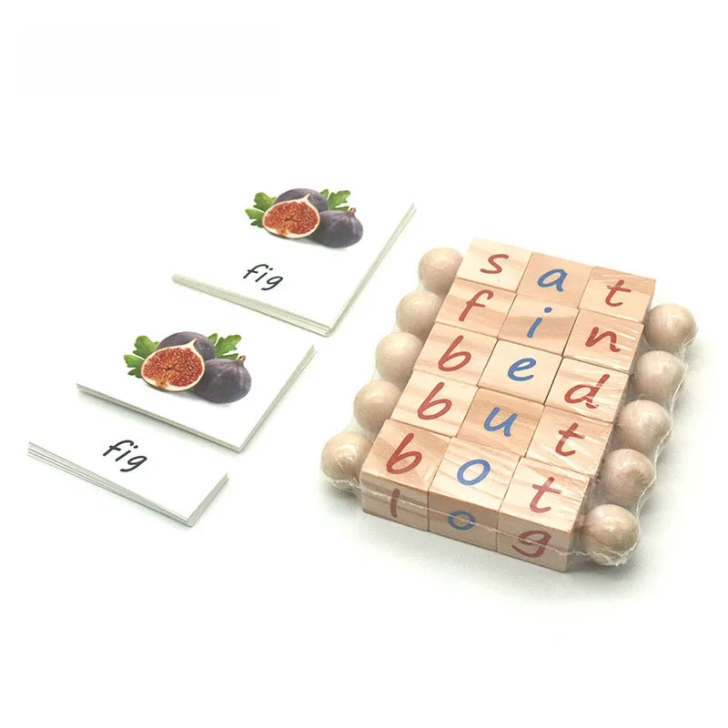 Игрушка montessori деревянные чтения блоков деревянных спиннинг Алфавит манипулятор блоки образовательные игрушки для детей письмо блоков
