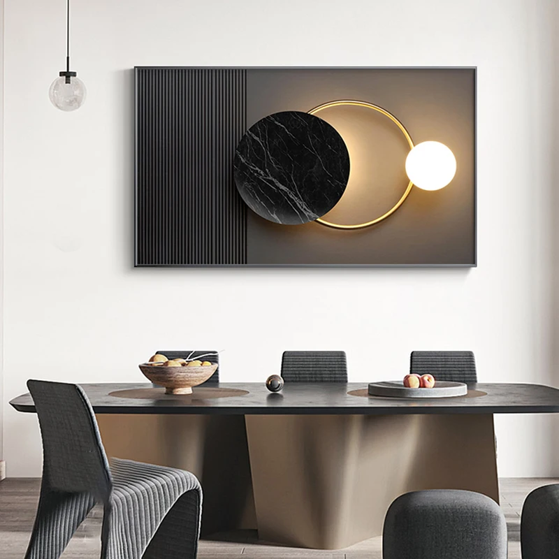 Abstract Geometric Art Canvas Painting Home Decoration Posters and Prints Minimalist Wall Art Pictures for Living Room Bedroom