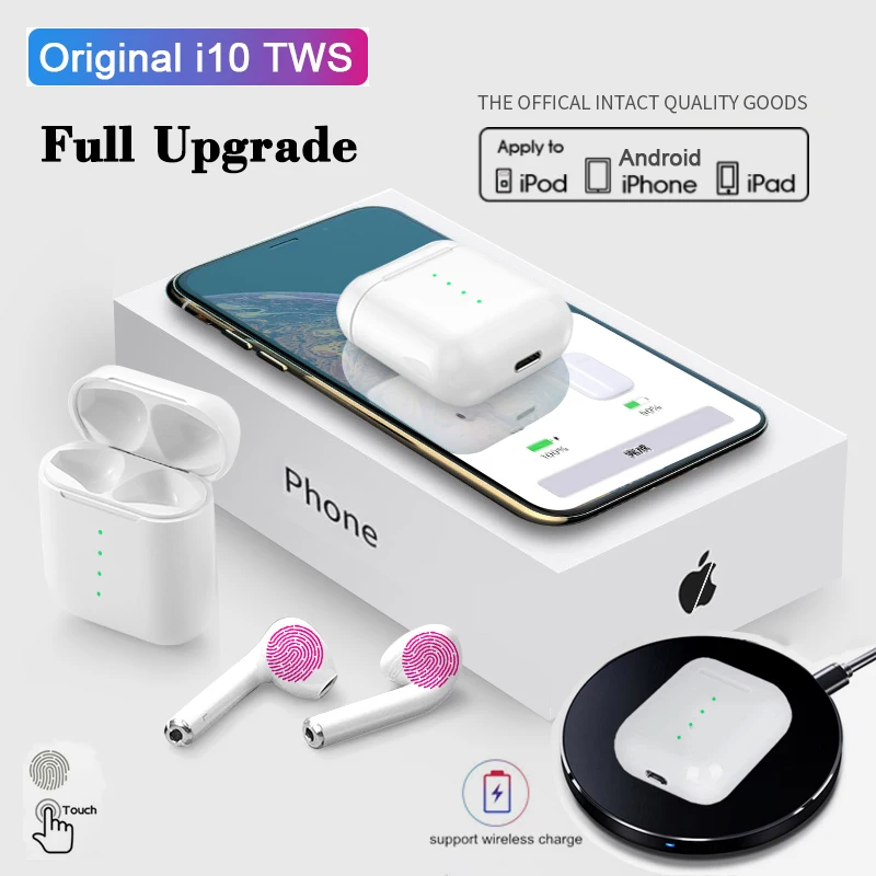 

Airpodding i10 tws Bluetooth 5.0 Earphone Air Wireless Headphones Stereo Sport Handsfree Earbuds headset For Apple iPhone Xiaomi