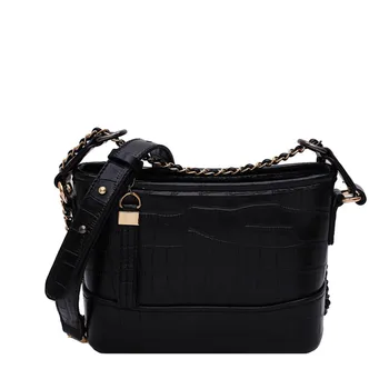 

2019 Single Shoulder Diagonal Zipper Handbags Classic Fashion Wild Chain Bucket Bag Spring And Summer Bag For Ladies 1219