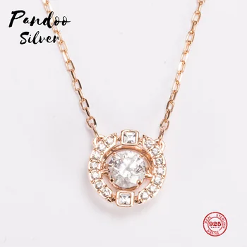 

Fashion Charm Sterling Silver Original 1:1 Copy, Beating Heart Delicate Sparkling Charming Necklace Female Luxury Jewelry Gifts