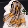 100% Wool Scarf for Women Thicken Warm Cashmere Shawls and Wraps Plaid Echarpe Pashmina Men's Winter Wool Scarves Foulard Femme ► Photo 3/6