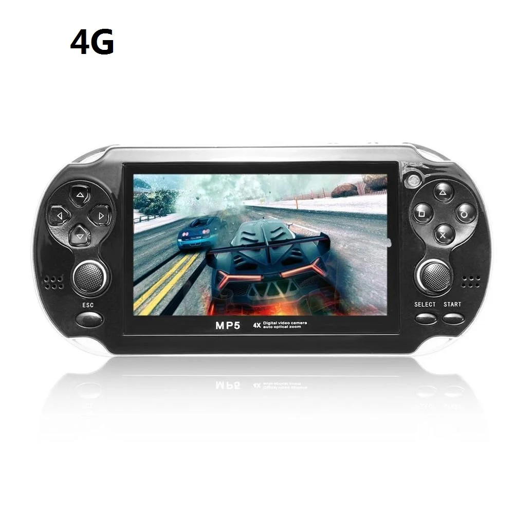 4G black X1 портативные игровые плееры 4,3 дюймов HD портативный MP5 4 ГБ/8 Гб Поддержка камеры видео электронная книга игры GBA TF карта игровая консоль - Цвет: 4G black