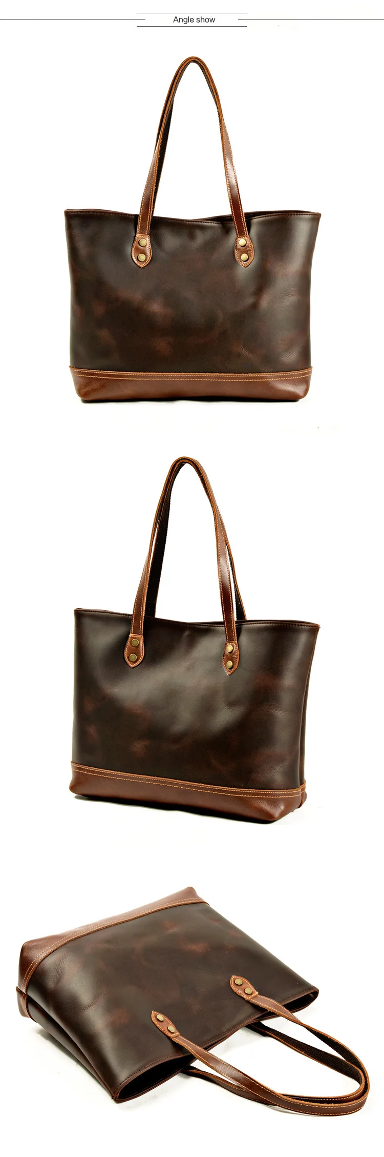 Woosir Large Shoulder Tote Leather Bag