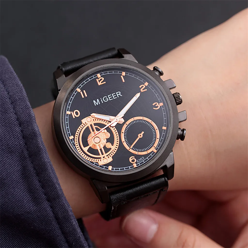 MIGEER Wristwatch 2020 Wrist Watch Men Top Brand Luxury Famous Male Clock Quartz for Hodinky Relogio Masculino Relog | Наручные часы