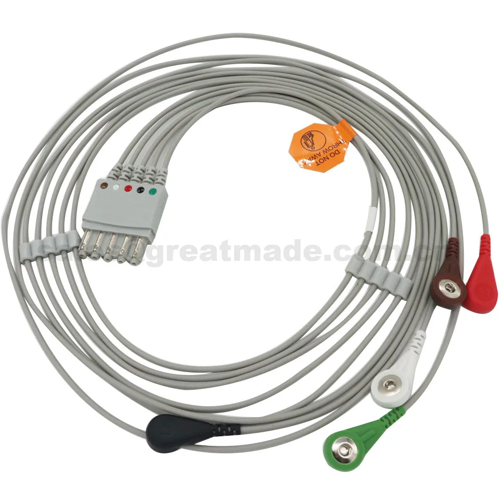 Ecg токовывод с 5lead оснастки для hp M1968A M1664A M1971A M1645A