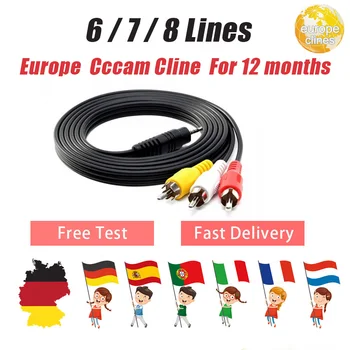 

1 year 6/7/8 lines Europe Cccam Cline Free Test FULL HD DVB-S2 Server for Spain Portugal Germany Poland GTmedia V8 Nova v9 super