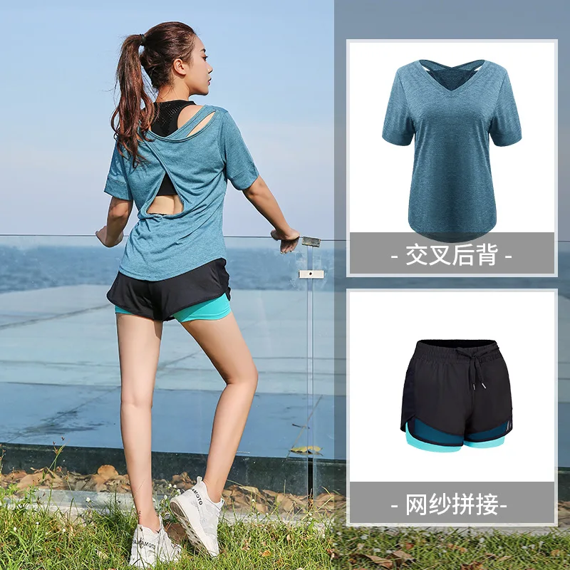 

4XL summer women sport suit sweatsuit loose plus size quickly dry sweatshirt+short jogger training gym workout set sportswear