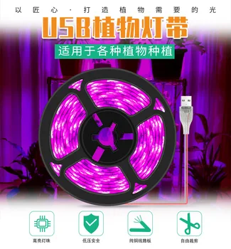 

USB Growth Light Strip 2835 Hydroponic Full Spectrum LED Strip For Indoor Growing Lamp Plants Greenhouse Herbs Phyto Lantern