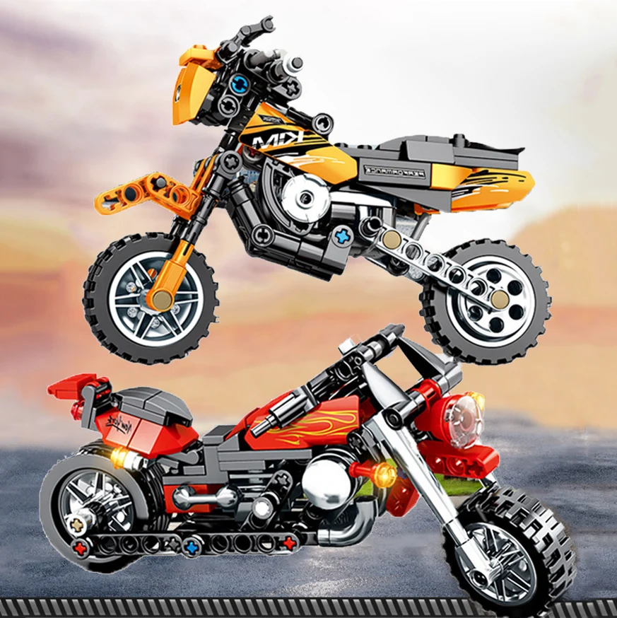 

Technic Motorcycle Model KTM Moto Car Racing Off Road Motorbike City Vehicle Sets Building Blocks LEGOeings Techinc Toys For Kid