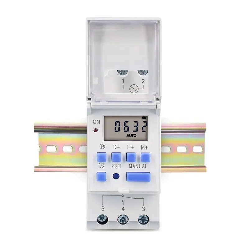New type Din Rail 2 wire Weekly 7 Days Programmable Digital TIME SWITCH Relay Timer Control AC 220V 230V 12V 24V 48V 16A 6