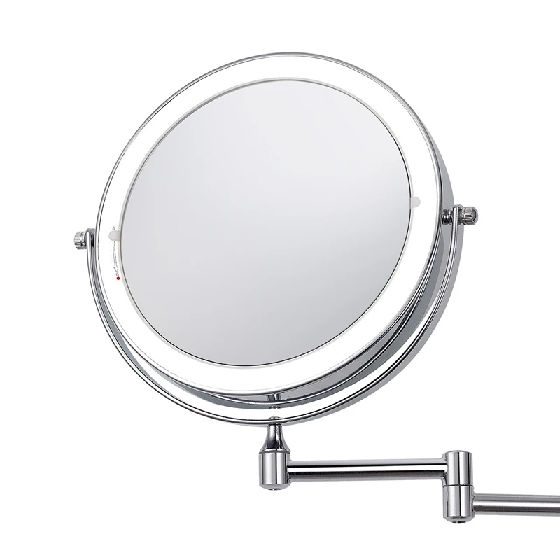 8 inch Wall Mounted Led Makeup Mirror 10X Magnifying Touch Bright Adjustable Bathroom Wall Mirrors Double Sided Vanity Mirror 05