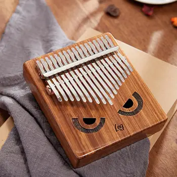 

17 Keys Kalimba Owl Pattern Thumb Piano Zebrawood Body Elegant Keyboard Musical Instrument for Beginners
