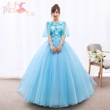 На заказ Vestidos de 15 anos с аппликацией из кружева и тюля Бальные платья торжественное вечернее платье платье для девочек