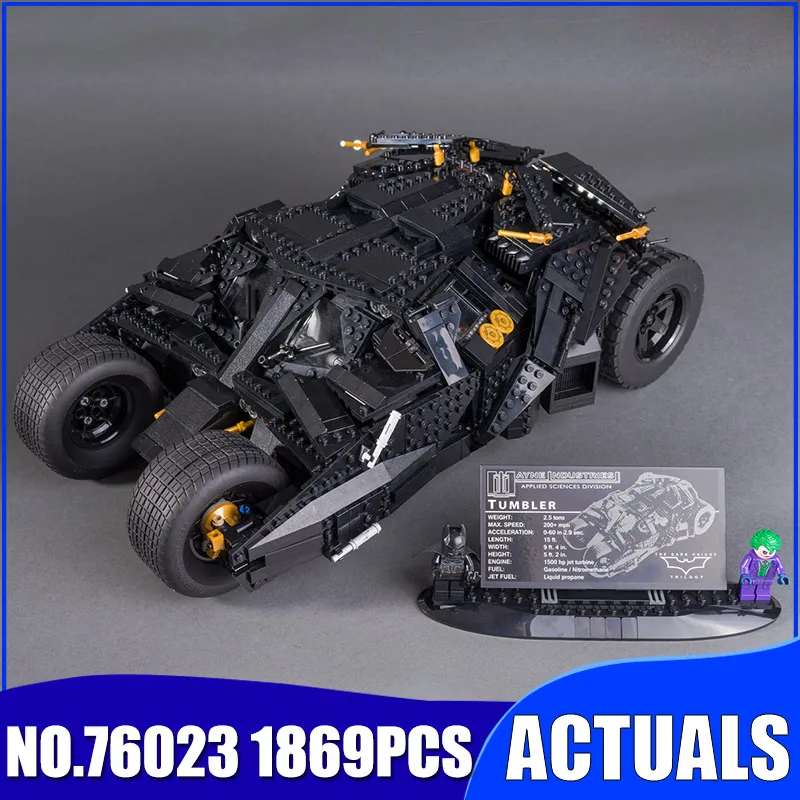 

1909pcs Super Herose Movie Building Blocks toys for Children Batman Armored Tumbler kids Bricks gifts Compatible Leged 76023