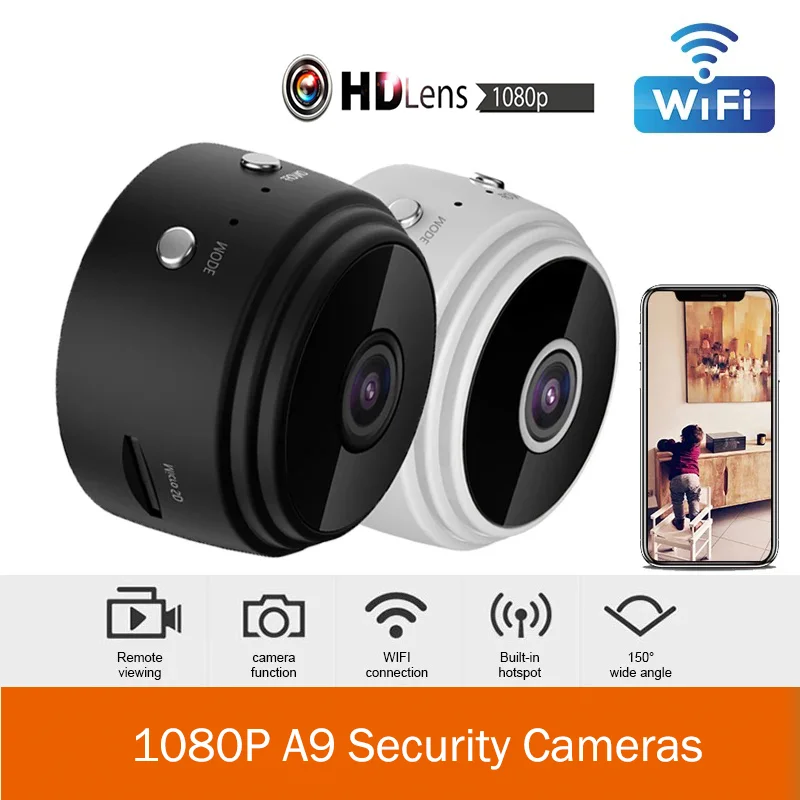 A9 1080P HD мини Камера TF карты WI FI s DVR Ночное Видение безопасности дома экшн