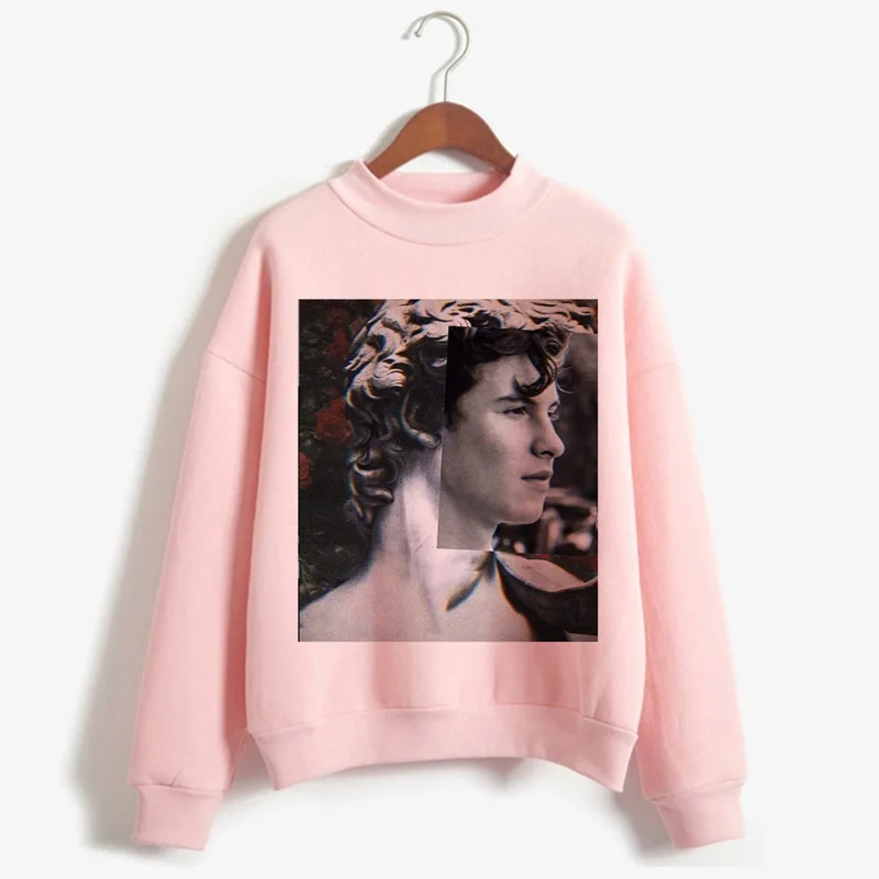 Shawn Mendes Senorita Harajuku модные Мультяшные толстовки для женщин Lost In Japan Ullzang 90s графические толстовки хип-хоп Женская толстовка - Цвет: H2035