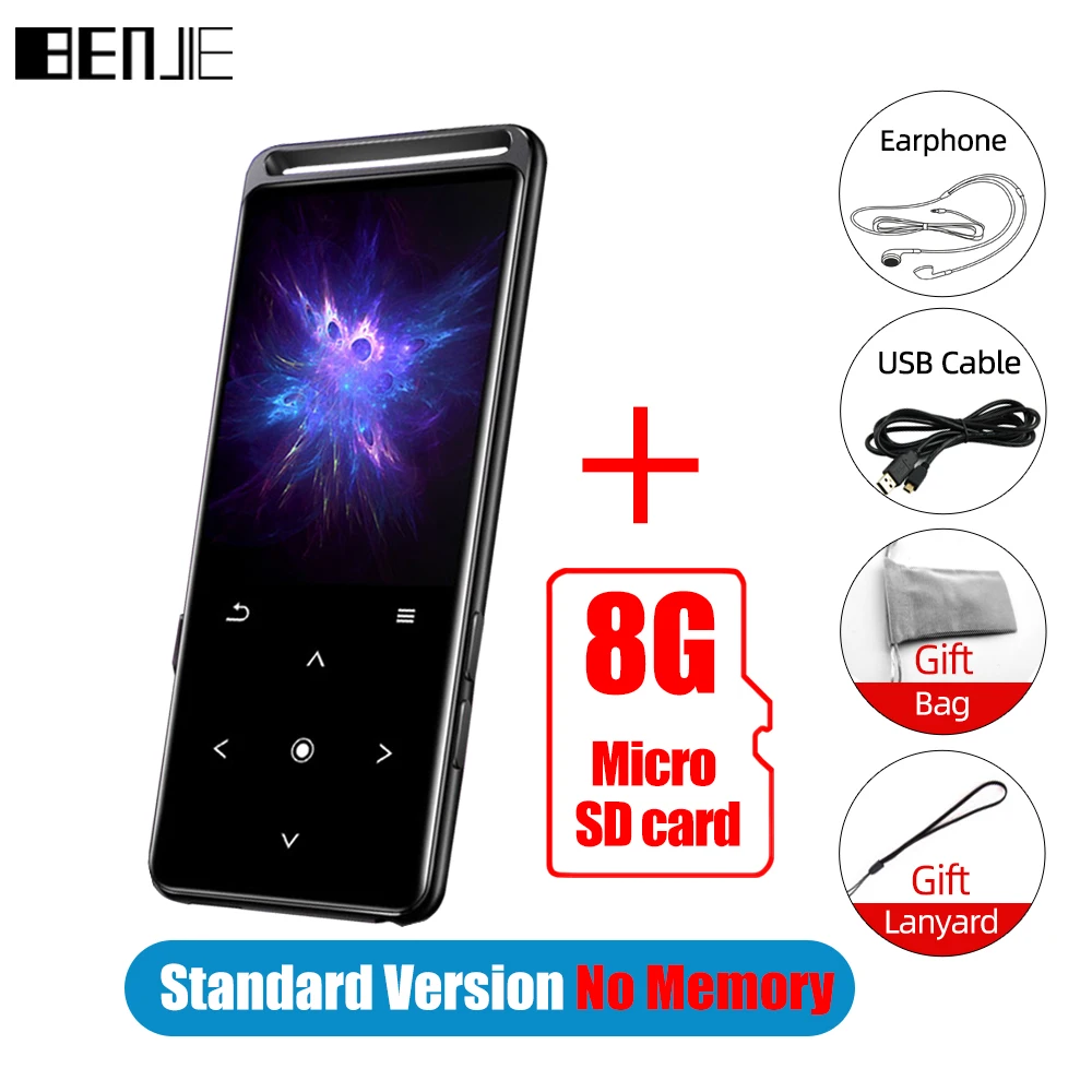 mp3player juice BENJIE Mini Sport Music MP3 Player With Bluetooth 5.0 HiFi Portable Audio Walkman FM Radio EBook Voice Recorder TF Card Player ipod mp3 player MP3 Players