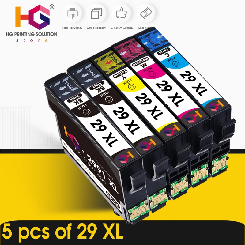 5 шт. T2991 29XL многоразового картридж для EPSON XP245 XP247 XP255 XP257 XP332 XP335 XP342 XP 235 245 247 255 257 332