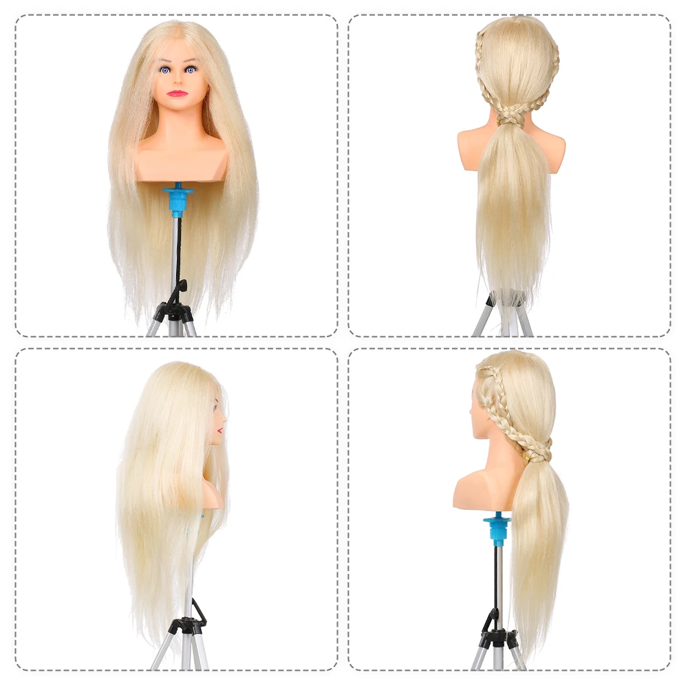 Pro Training Mannequin Heads 100 Human Hair for Braiding Manikin Head for Hairdresser Training Head Cosmetology 1 Pro Training Mannequin Heads 100 Human Hair for Braiding Manikin Head for Hairdresser Training Head Cosmetology 4