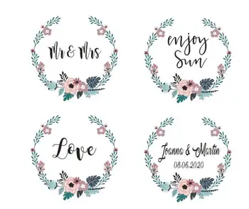

24pcs/lot Custom Wedding Coaster Table Decoration Personalized Colorful Acrylic Coaster Wedding Party Place Card Drink Coaster