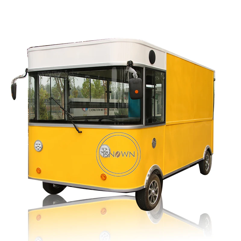 

New Arrival Electric Outdoor Mobile Ice Cream Cart Fast Food Truck for Hot Dog Coffee Bubble Tea Catering Trailer Free Shipping