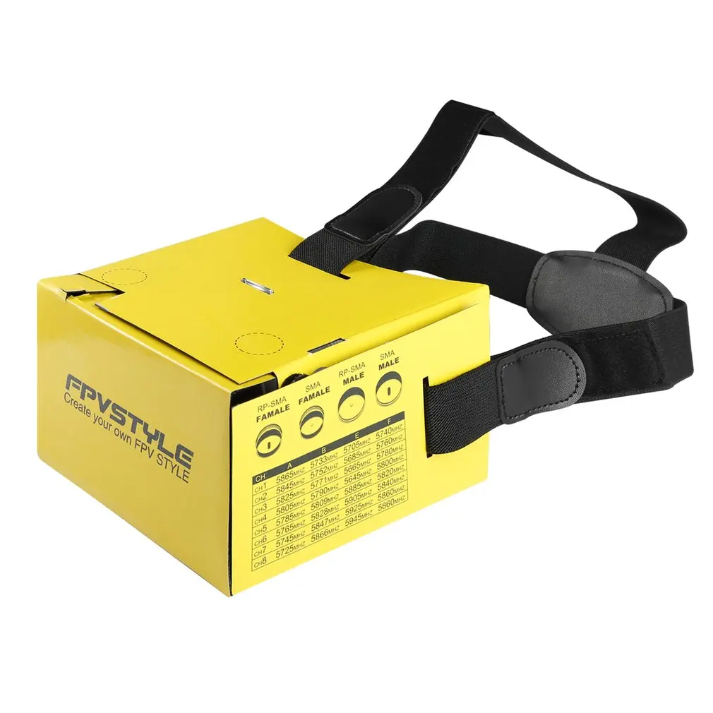 YKS DIY Durable Foldable Easy to Carry Yellow FPV Card Board FPV Goggle Card Glasses Paper for 5 inch LCD Monitor KIT