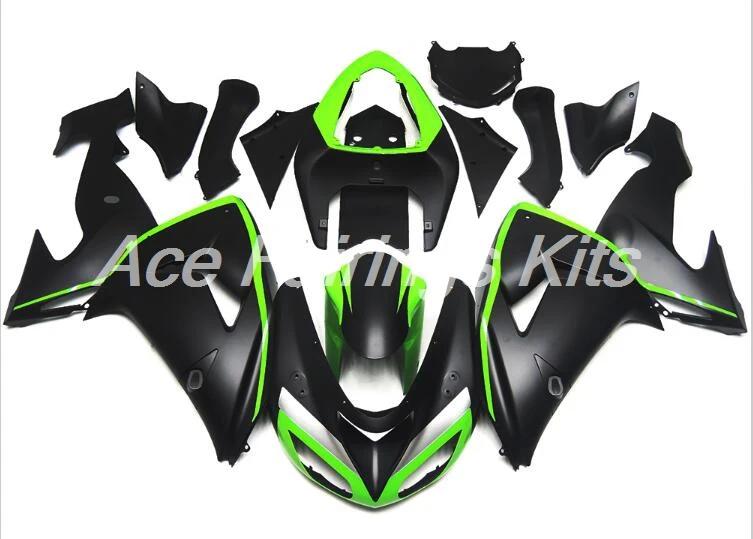 4 бесплатные подарки ABS Полный двигатель обтекатель комплект подходит для Kawasaki Ninja ZX-10R ZX10R 2006 2007 06 07 обтекатели матовый черный зеленый
