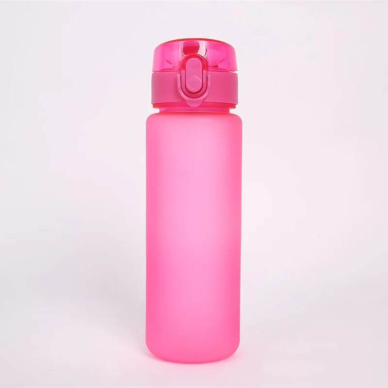 600 мл матовый пластиковый флакон для воды креативный BPA бесплатно спортивная бутылка с водой переносная дорожная чашка - Цвет: Розовый