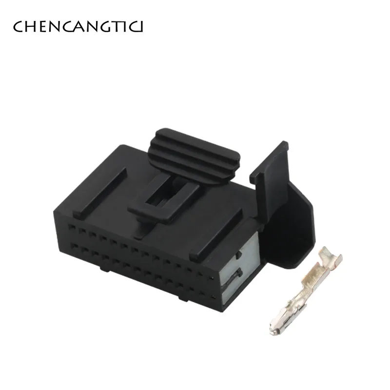 

1Set 28Pin Way 0.6mm Female Automotive Electrical Cable Plug Auto Unsealed Wiring Harness Connector DJ7281-0.6-21
