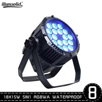 

Waterproof LED Par 18x15W RGBW DMX512 Stage Effect Lighting Good For Outdoor Swimming Pool DJ Disco Party Dance Floor 8pcs/lot