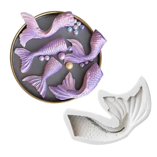 Sellő Halak Farkú Szilikon Penész Torta Díszítő Szerszám Csokoládé Gumpaste Cukrász Cukor Gyanta Fondant M2618 - Image 6