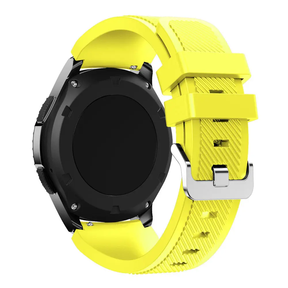 Сменные полосы для samsung gear S3 Frontier/классический ремешок 22 мм силиконовый спортивный ремешок для Moto 360 2-го поколения Смарт-часы - Цвет ремешка: Yellow