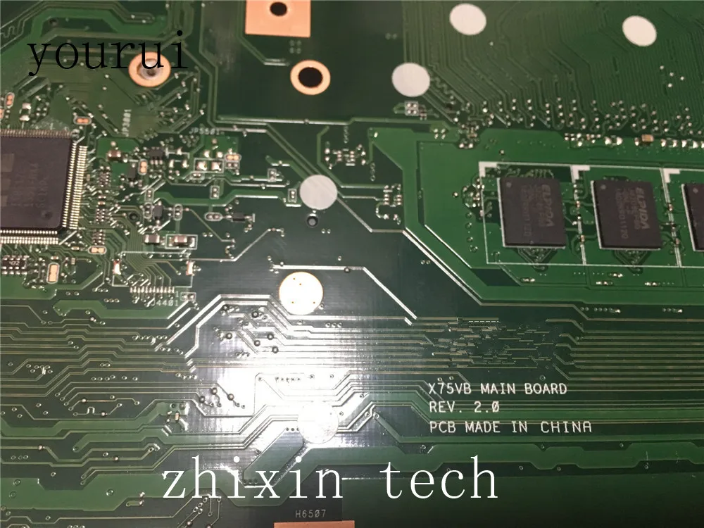  yourui For Original ASUS X75A X75VB Laptop motherboard REV2.0 4GB RAM integrated Fully test work