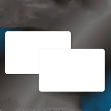 Cartes de visite vierges en PVC de 200mm d'épaisseur, papier cartonné personnalisé écrit à la main, étanche, double face, pour téléphone, 0.38 unités/lot