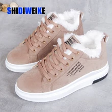 Ботинки, обувь новые женские Ботинки Зимняя бархатная хлопковая обувь теплые зимние женские ботинки на толстой подошве женские хлопковые ботинки