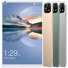 Tablette PC Android 2021, 8 pouces, Ten Core, 8 go de ram, 128 go de rom, double SIM, double caméra, Bluetooth, 4G, fonction appel téléphonique, cadeaux, 9.0