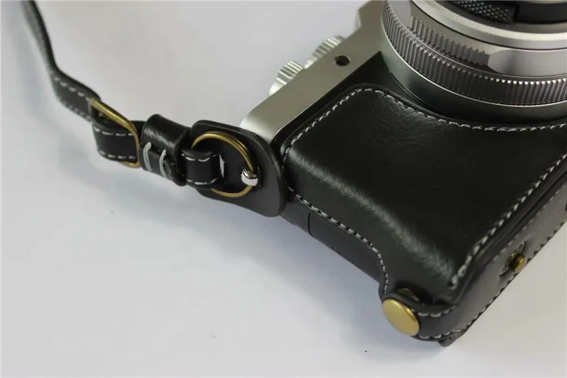Чехол из натуральной кожи для камеры Leica D-LUX7 D-LUX 7 D7 защитный чехол с отверстием снизу черный кофе