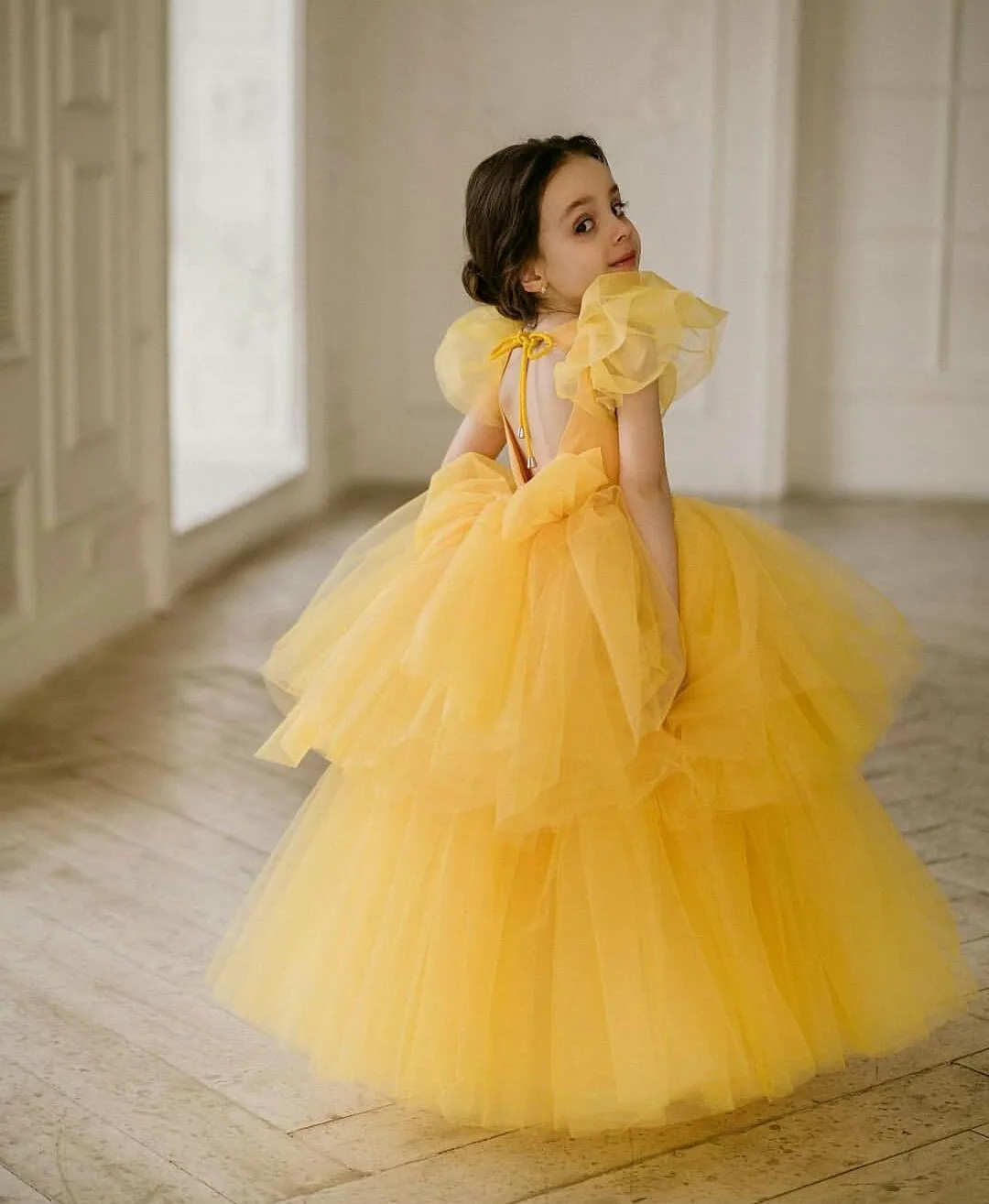 Flower Girl Yellow Gowns