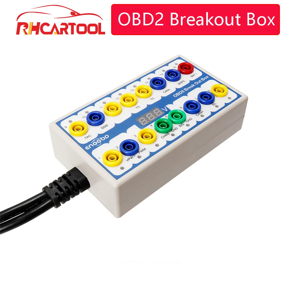 

OBD2 Professional Auto Car OBD 2 Break Out Box OBD2 Breakout Box OBD OBDII Protocol Detector Diagnostic Connector Detector
