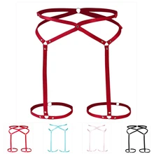 Пояс для подвязки с высокой талией панк фетиш винно-Красный жгут сексуальный полюс танец Готический Ошейник Пояс жгут бедра чулки подвязка