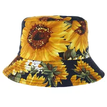 Панама с цветочным принтом для женщин и мужчин, модная цветная парусиновая Солнцезащитная шляпа для рыбалки, осенняя Двусторонняя шапка унисекс в рыбацком стиле, Солнцезащитная шапка