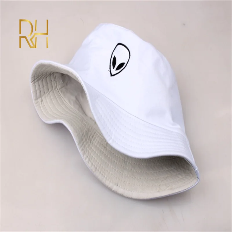 Черная белая одноцветная Панама с инопланетянами унисекс Bob cap s хип хоп Gorros