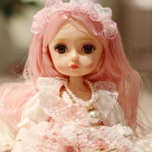 1/6 boneca bjd vestir-se bola articulada bonecas com roupas sapatos de roupa maquiagem diy brinquedos do bebê para meninas presente(China)