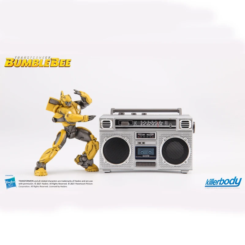 New Transformers Bumblebee Mini Retro Cassette Player w FM Radio Function Speaker Figurines